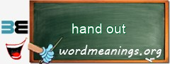 WordMeaning blackboard for hand out
